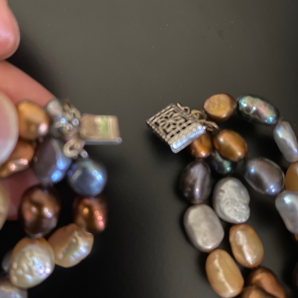 Real Pearls. 13- 18 Inch Multi Colored, Multi Str… - image 3